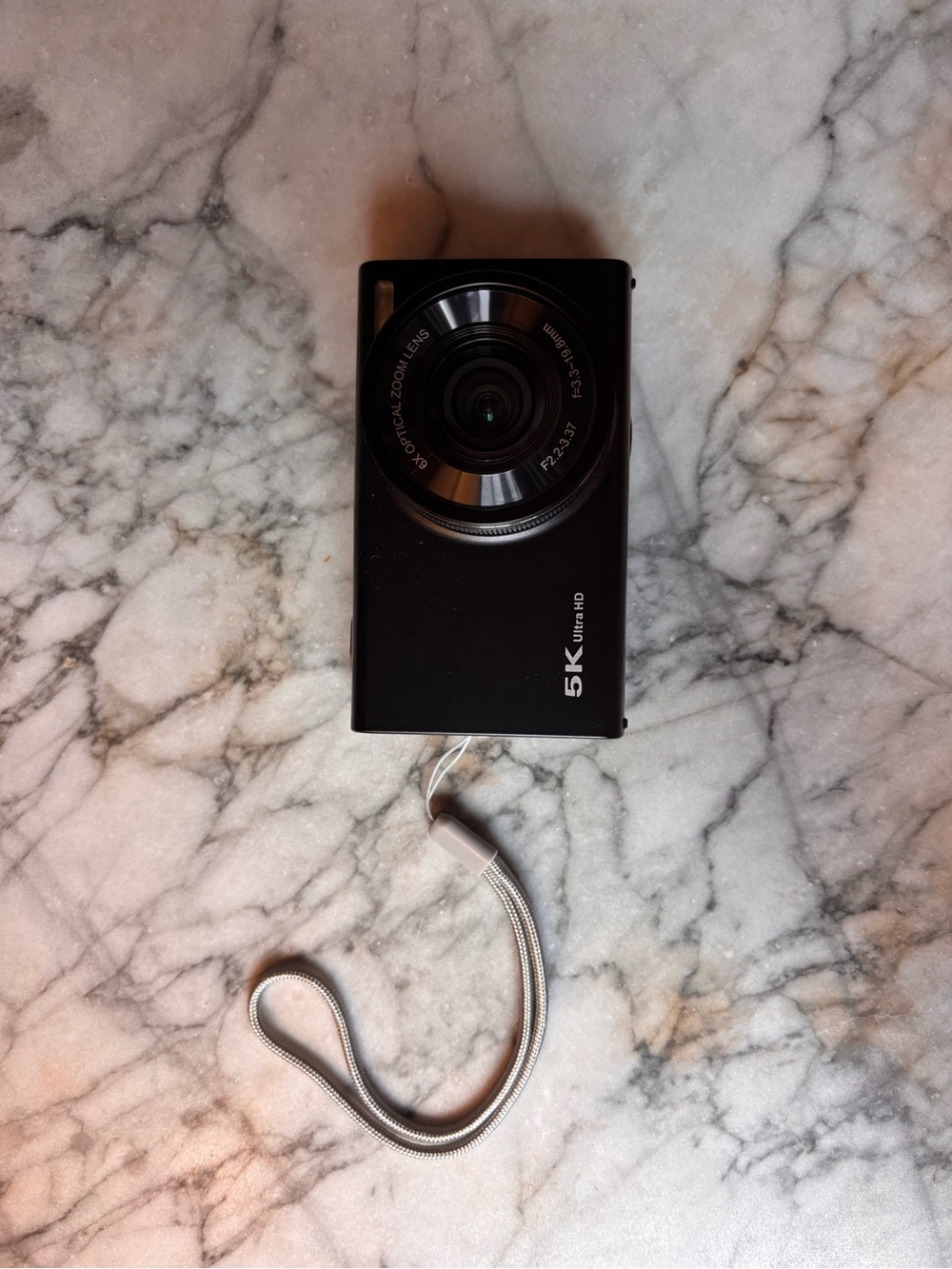 Compact 5K Ultra HD Black Point-and-Shoot Camera